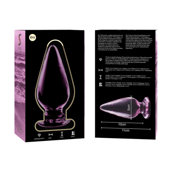 NEBULA SERIES BY IBIZA - PLUG ANAL MODÈLE 4 VERRE BOROSILICATE ROSE 11 CM -O- 5 CM - – Image 5