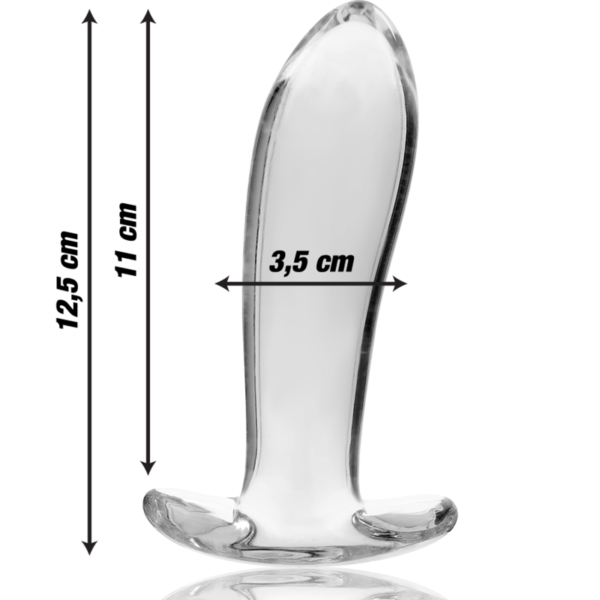 NEBULA SERIES BY IBIZA - PLUG ANAL MODÈLE 5 VERRE BOROSILICATE CLAIR 12.5 CM -O- 3.5 CM -