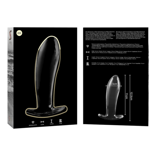 NEBULA SERIES BY IBIZA - PLUG ANAL MODÈLE 5 VERRE BOROSILICATE CLAIR 12.5 CM -O- 3.5 CM - – Image 5