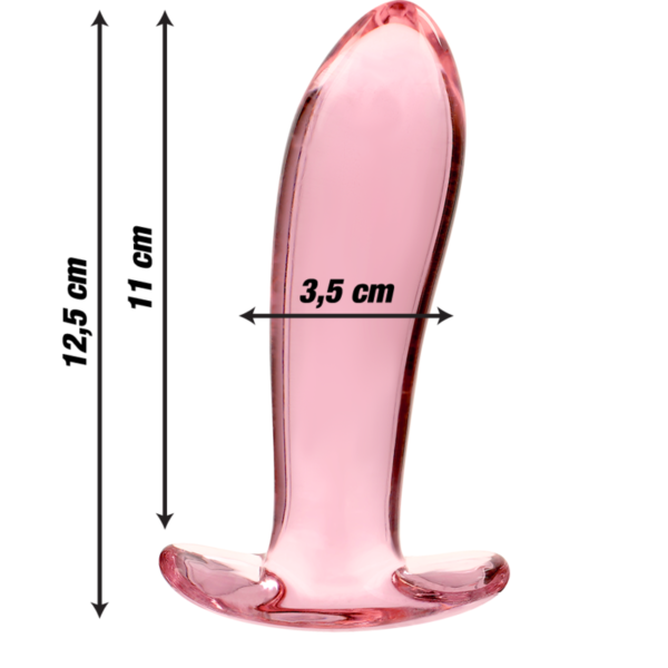 NEBULA SERIES BY IBIZA - PLUG ANAL MODÈLE 5 VERRE BOROSILICATE ROSE 12.5 CM -O- 3.5 CM -
