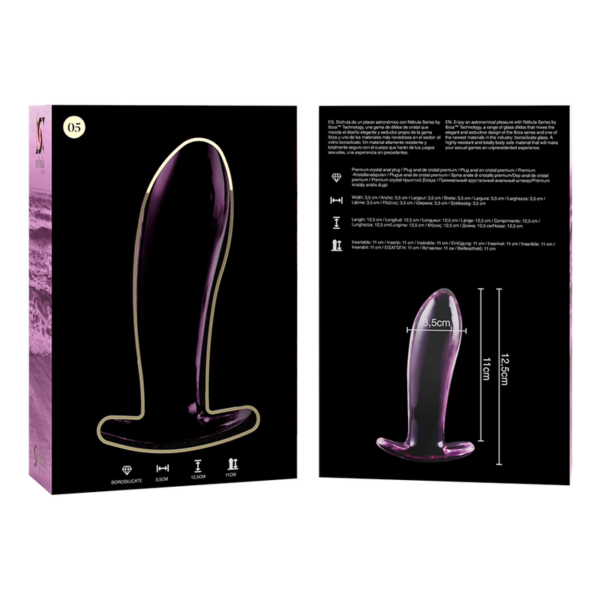 NEBULA SERIES BY IBIZA - PLUG ANAL MODÈLE 5 VERRE BOROSILICATE ROSE 12.5 CM -O- 3.5 CM - – Image 5
