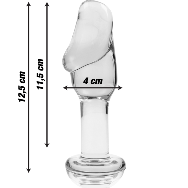 NEBULA SERIES BY IBIZA - PLUG ANAL MODÈLE 6 VERRE BOROSILICATE CLAIR 12.5 CM -O- 4 CM -