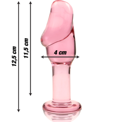 NEBULA SERIES BY IBIZA - PLUG ANAL MODÈLE 6 VERRE BOROSILICATE ROSE 12.5 CM -O- 4 CM -