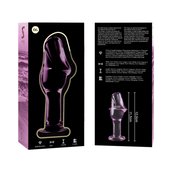 NEBULA SERIES BY IBIZA - PLUG ANAL MODÈLE 6 VERRE BOROSILICATE ROSE 12.5 CM -O- 4 CM - – Image 5