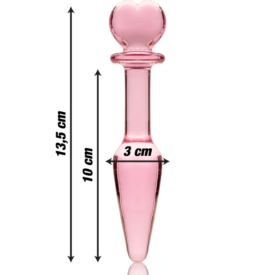 NEBULA SERIES BY IBIZA - PLUG ANAL MODÈLE 7 VERRE BOROSILICATE ROSE 13.5 CM -O- 3 CM -