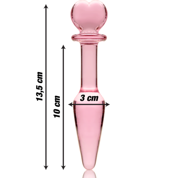 NEBULA SERIES BY IBIZA - PLUG ANAL MODÈLE 7 VERRE BOROSILICATE ROSE 13.5 CM -O- 3 CM -