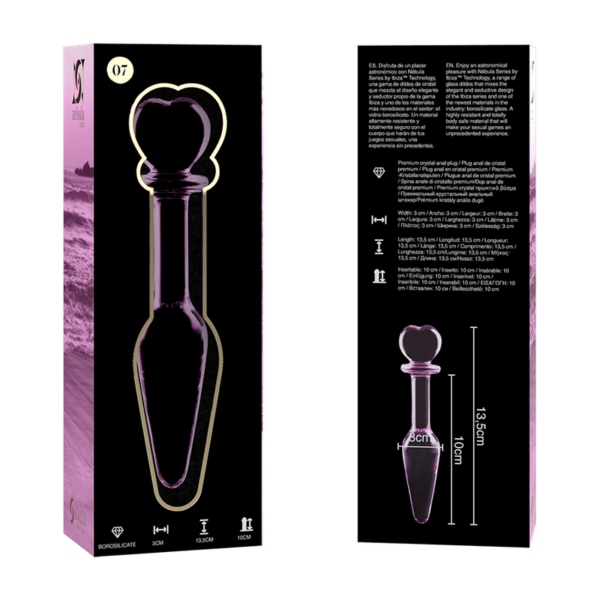 NEBULA SERIES BY IBIZA - PLUG ANAL MODÈLE 7 VERRE BOROSILICATE ROSE 13.5 CM -O- 3 CM - – Image 5