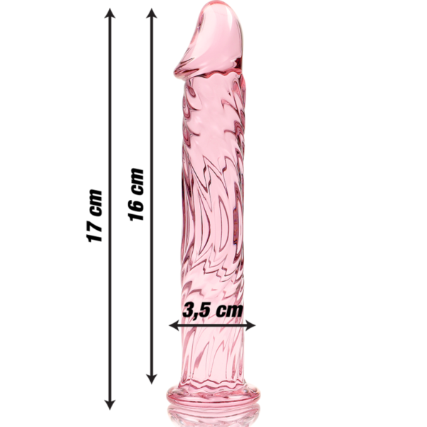 NEBULA SERIES BY IBIZA - MODÈLE 12 GODE EN VERRE BOROSILICATE ROSE 17 CM -O- 3.5 CM - – Image 4