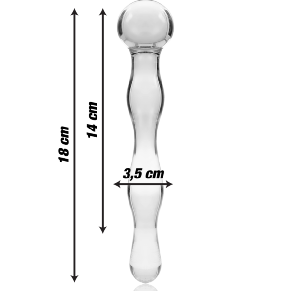 NEBULA SERIES BY IBIZA - MODÈLE 13 GODE EN VERRE BOROSILICATE CLAIR 18 CM -O- 3.5 CM - – Image 4