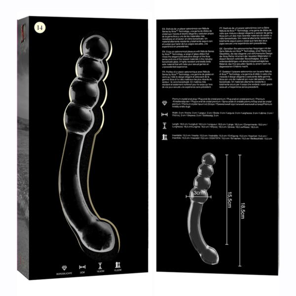NEBULA SERIES BY IBIZA - MODÈLE 14 GODE EN VERRE BOROSILICATE CLAIR 18.5 CM -O- 3 CM - – Image 5