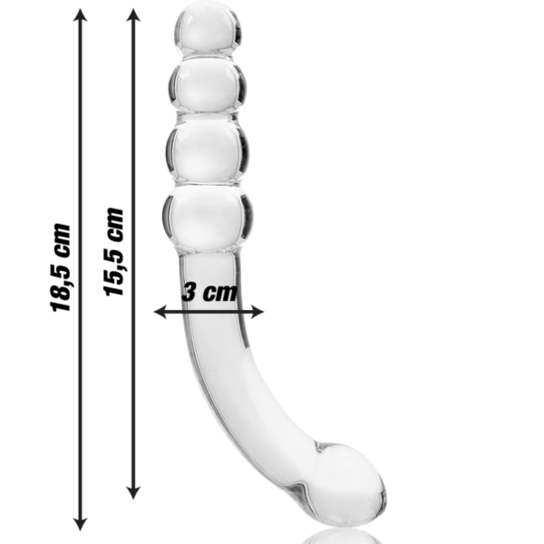 NEBULA SERIES BY IBIZA - MODÈLE 14 GODE EN VERRE BOROSILICATE CLAIR 18.5 CM -O- 3 CM - – Image 4