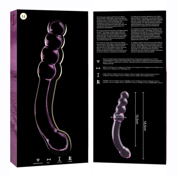NEBULA SERIES BY IBIZA - MODÈLE 14 GODE EN VERRE BOROSILICATE ROSE 18.5 CM -O- 3 CM - – Image 5