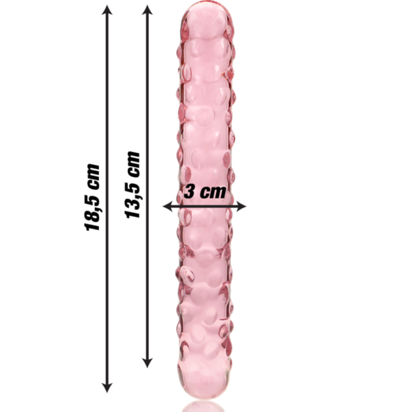 NEBULA SERIES BY IBIZA - MODÈLE 15 GODE EN VERRE BOROSILICATE ROSE 18.5 CM -O- 3 CM - – Image 4