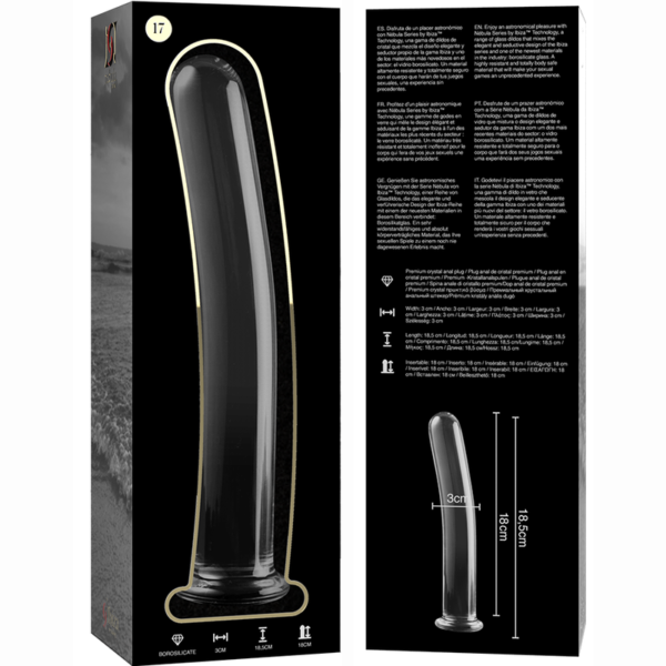 NEBULA SERIES BY IBIZA - MODÈLE 17 GODE EN VERRE BOROSILICATE CLAIR 18.5 CM -O- 3 CM - – Image 5