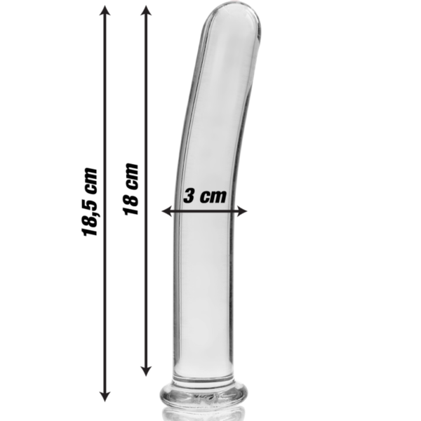 NEBULA SERIES BY IBIZA - MODÈLE 17 GODE EN VERRE BOROSILICATE CLAIR 18.5 CM -O- 3 CM - – Image 4