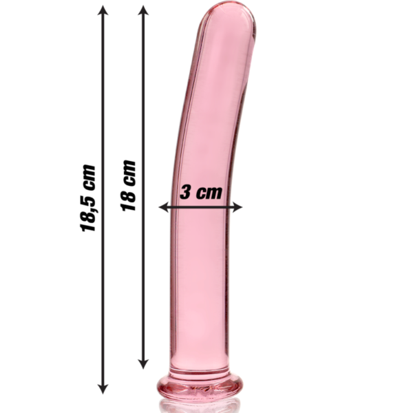 NEBULA SERIES BY IBIZA - MODÈLE 17 GODE EN VERRE BOROSILICATE ROSE 18.5 CM -O- 3 CM - – Image 4