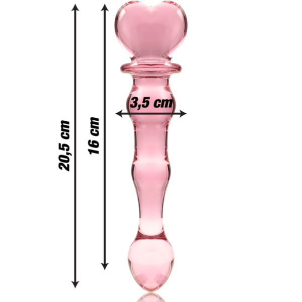 NEBULA SERIES BY IBIZA - MODÈLE 21 GODE EN VERRE BOROSILICATE ROSE 20.5 CM -O- 3.5 CM - – Image 4