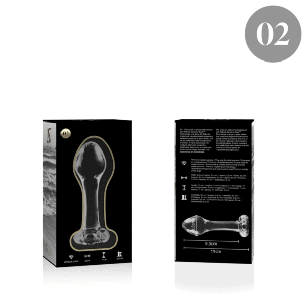 NEBULA SERIES BY IBIZA - PLUG ANAL MODÈLE 2 VERRE BOROSILICATE CLAIR 11 CM -O- 3.5 CM -