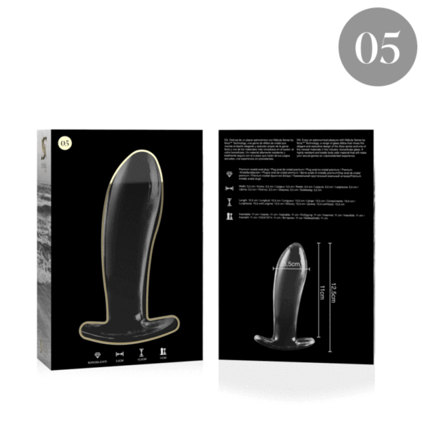 NEBULA SERIES BY IBIZA - PLUG ANAL MODÈLE 5 VERRE BOROSILICATE CLAIR 12.5 CM -O- 3.5 CM - – Image 2