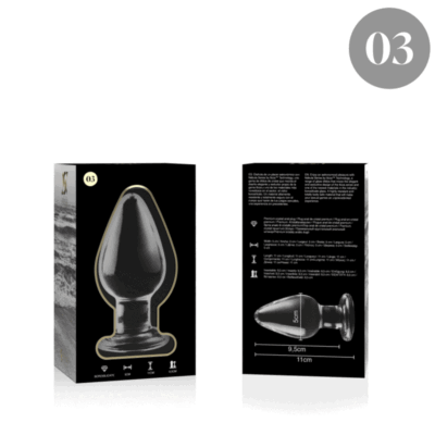 NEBULA SERIES BY IBIZA - PLUG ANAL MODÈLE 3 VERRE BOROSILICATE TRANSPARENT 11 CM -O- 5 CM -