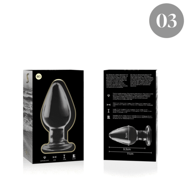 NEBULA SERIES BY IBIZA - PLUG ANAL MODÈLE 3 VERRE BOROSILICATE TRANSPARENT 11 CM -O- 5 CM -