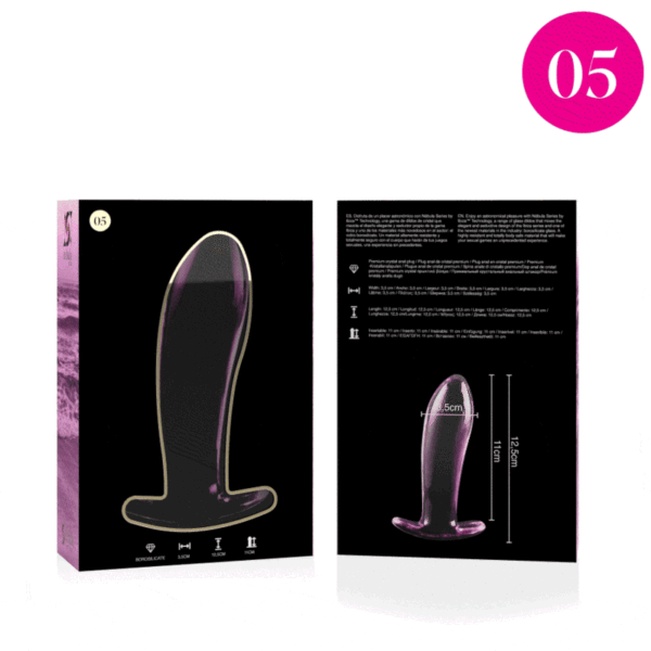 NEBULA SERIES BY IBIZA - PLUG ANAL MODÈLE 5 VERRE BOROSILICATE ROSE 12.5 CM -O- 3.5 CM - – Image 2