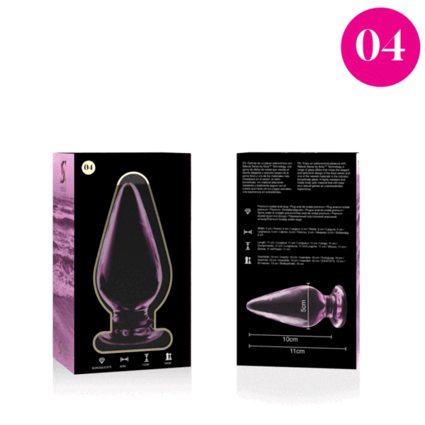 NEBULA SERIES BY IBIZA - PLUG ANAL MODÈLE 4 VERRE BOROSILICATE ROSE 11 CM -O- 5 CM - – Image 2