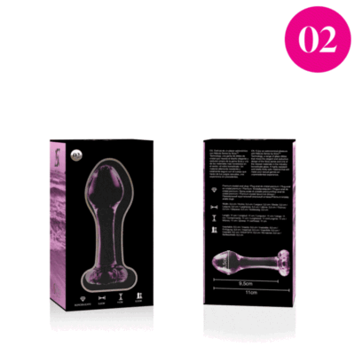 NEBULA SERIES BY IBIZA - PLUG ANAL MODÈLE 2 VERRE BOROSILICATE ROSE 11 CM -O- 3.5 CM -