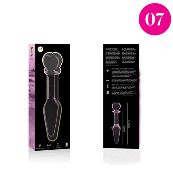 NEBULA SERIES BY IBIZA - PLUG ANAL MODÈLE 7 VERRE BOROSILICATE ROSE 13.5 CM -O- 3 CM - – Image 2