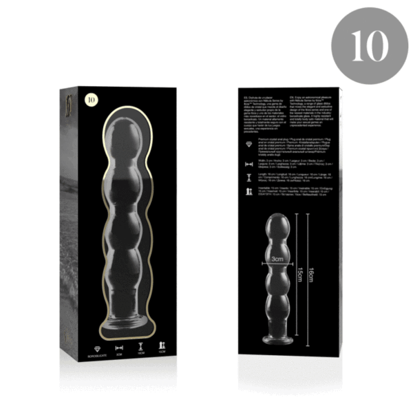 NEBULA SERIES BY IBIZA - MODÈLE 10 GODE EN VERRE BOROSILICATE CLAIR 16.5 CM -O- 3.5 CM -