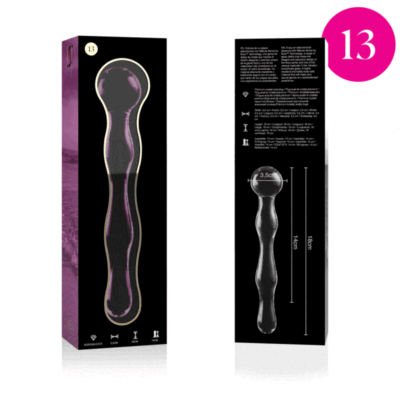 NEBULA SERIES BY IBIZA - MODÈLE 13 GODE EN VERRE BOROSILICATE ROSE 18 CM -O- 3.5 CM -