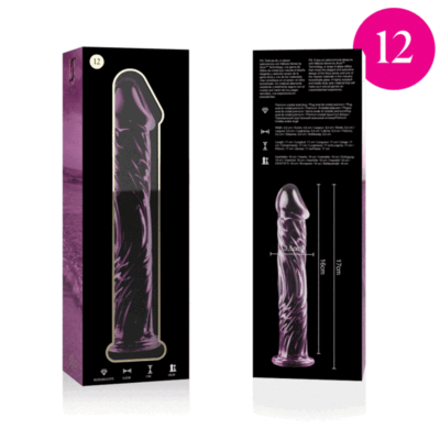 NEBULA SERIES BY IBIZA - MODÈLE 12 GODE EN VERRE BOROSILICATE ROSE 17 CM -O- 3.5 CM -