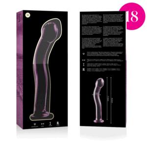 NEBULA SERIES BY IBIZA - MODÈLE 18 GODE EN VERRE BOROSILICATE ROSE 18.5 CM -O- 3.5 CM -