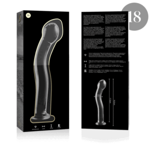 NEBULA SERIES BY IBIZA - MODÈLE 18 GODE EN VERRE BOROSILICATE CLAIR 18.5 CM -O- 3.5 CM -