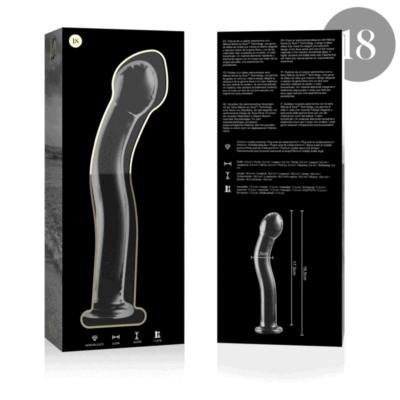 NEBULA SERIES BY IBIZA - MODÈLE 18 GODE EN VERRE BOROSILICATE CLAIR 18.5 CM -O- 3.5 CM -