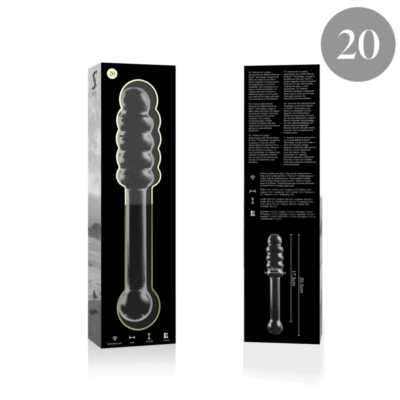NEBULA SERIES BY IBIZA - MODÈLE 20 GODE EN VERRE BOROSILICATE CLAIR 20.5 CM -O- 3 CM -