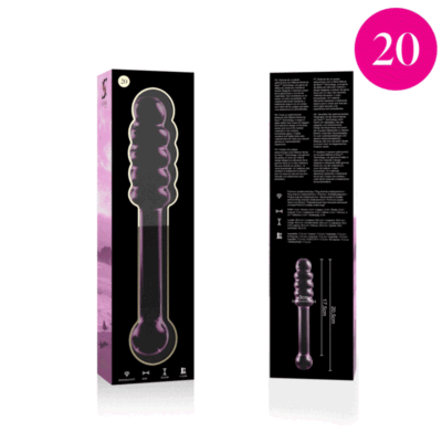 NEBULA SERIES BY IBIZA - MODÈLE 20 GODE EN VERRE BOROSILICATE ROSE 20.5 CM -O- 3 CM -