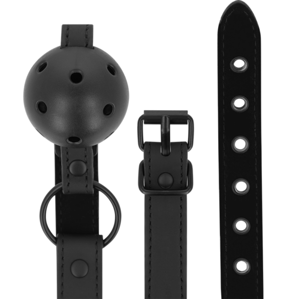 INTENSE FETISH - BÂILLON-BALLE EN CUIR VÉGÉTALIEN - – Image 4