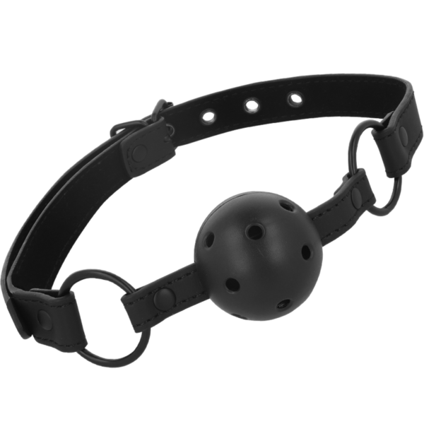 INTENSE FETISH - BÂILLON-BALLE EN CUIR VÉGÉTALIEN - – Image 2