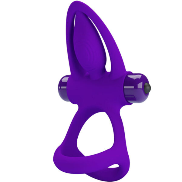PRETTY LOVE - ANNEAU VIBRATEUR 10 VIBRATIONS SILICONE VIOLETTE -