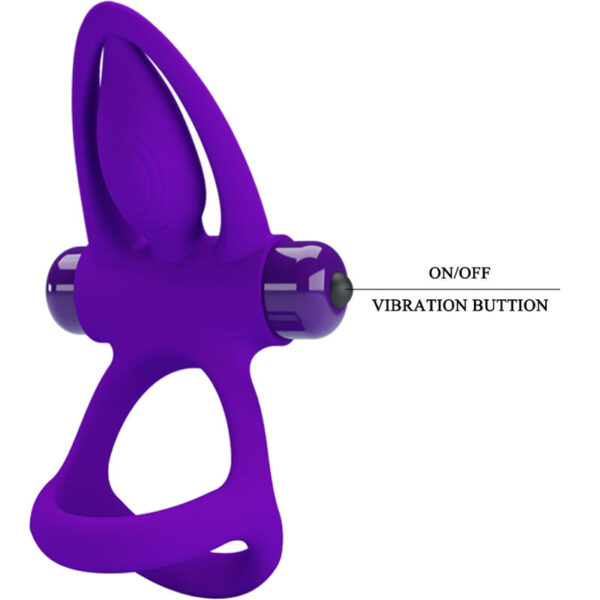 PRETTY LOVE - ANNEAU VIBRATEUR 10 VIBRATIONS SILICONE VIOLETTE - – Image 7
