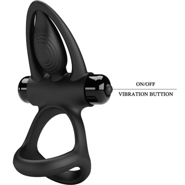 PRETTY LOVE - ANNEAU VIBRANT 10 VIBRATIONS SILICONE NOIR - – Image 7