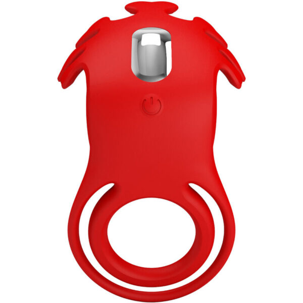 PRETTY LOVE - ANNEAU VIBRATEUR RUBEN 7 VIBRATIONS SILICONE ROUGE - – Image 4