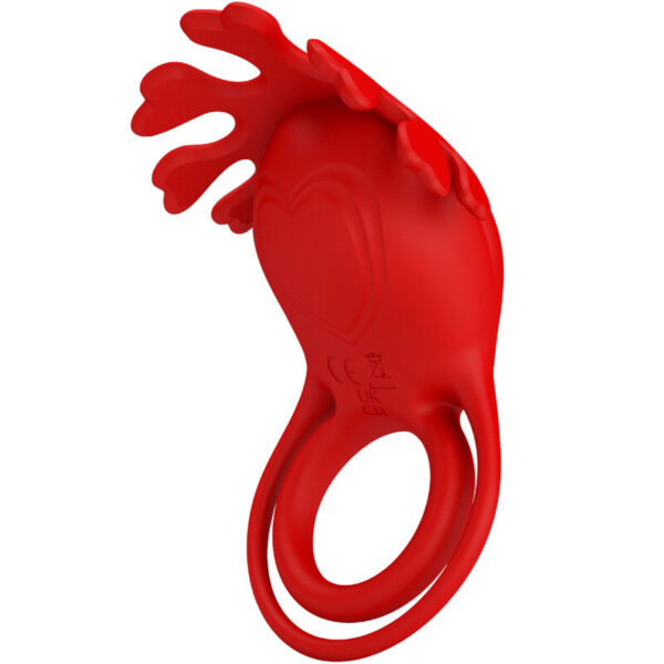 PRETTY LOVE - ANNEAU VIBRATEUR RUBEN 7 VIBRATIONS SILICONE ROUGE - – Image 2