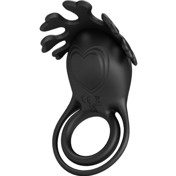 PRETTY LOVE - ANNEAU VIBRATEUR RUBEN 7 VIBRATIONS SILICONE NOIR -
