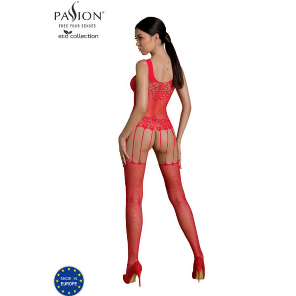 PASSION - BODYSTOCKING ECO COLLECTION ECO BS001 ROUGE - – Image 2