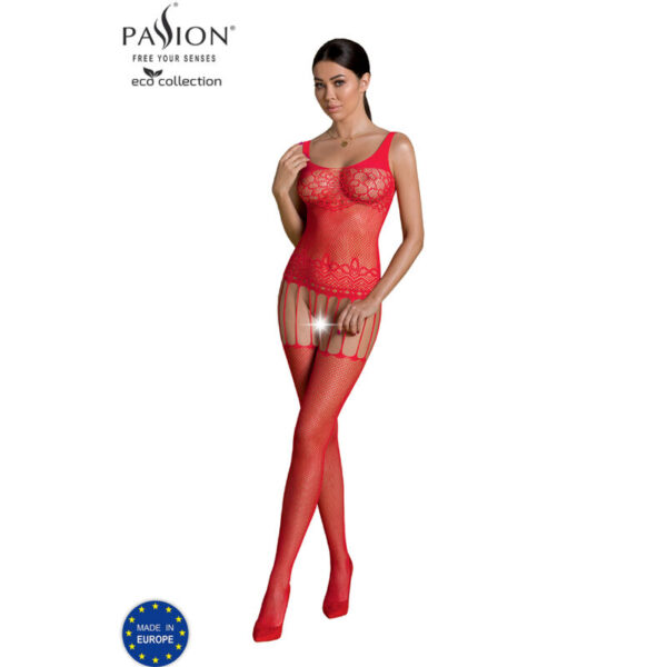 PASSION - BODYSTOCKING ECO COLLECTION ECO BS001 ROUGE -