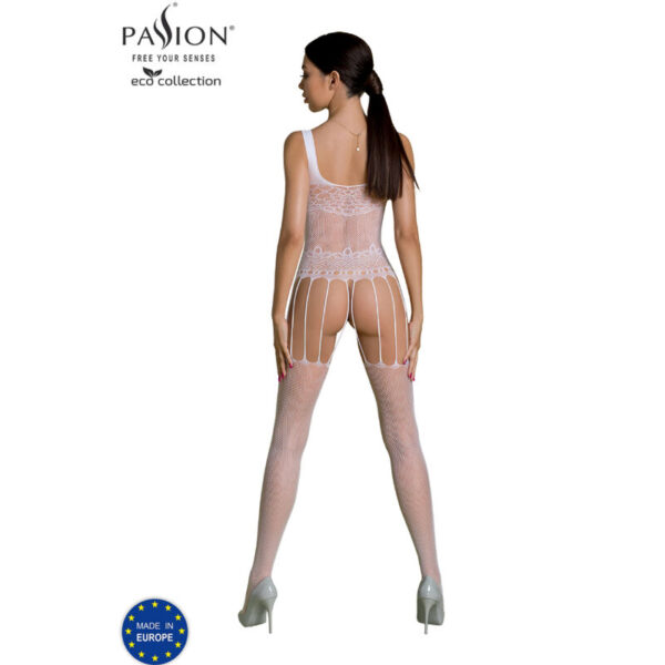 PASSION - BODYSTOCKING ECO COLLECTION ECO BS001 BLANC - – Image 2