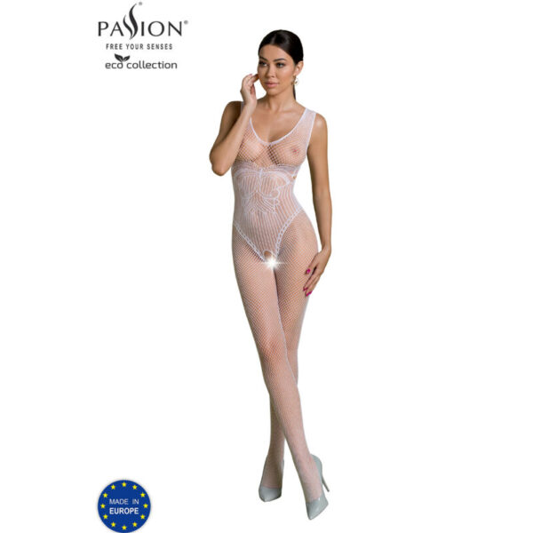 PASSION - BODYSTOCKING ECO COLLECTION ECO BS003 BLANC -