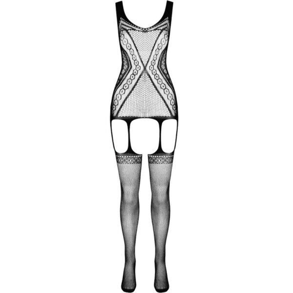 PASSION - BODYSTOCKING ECO COLLECTION ECO BS007 NOIR - – Image 3
